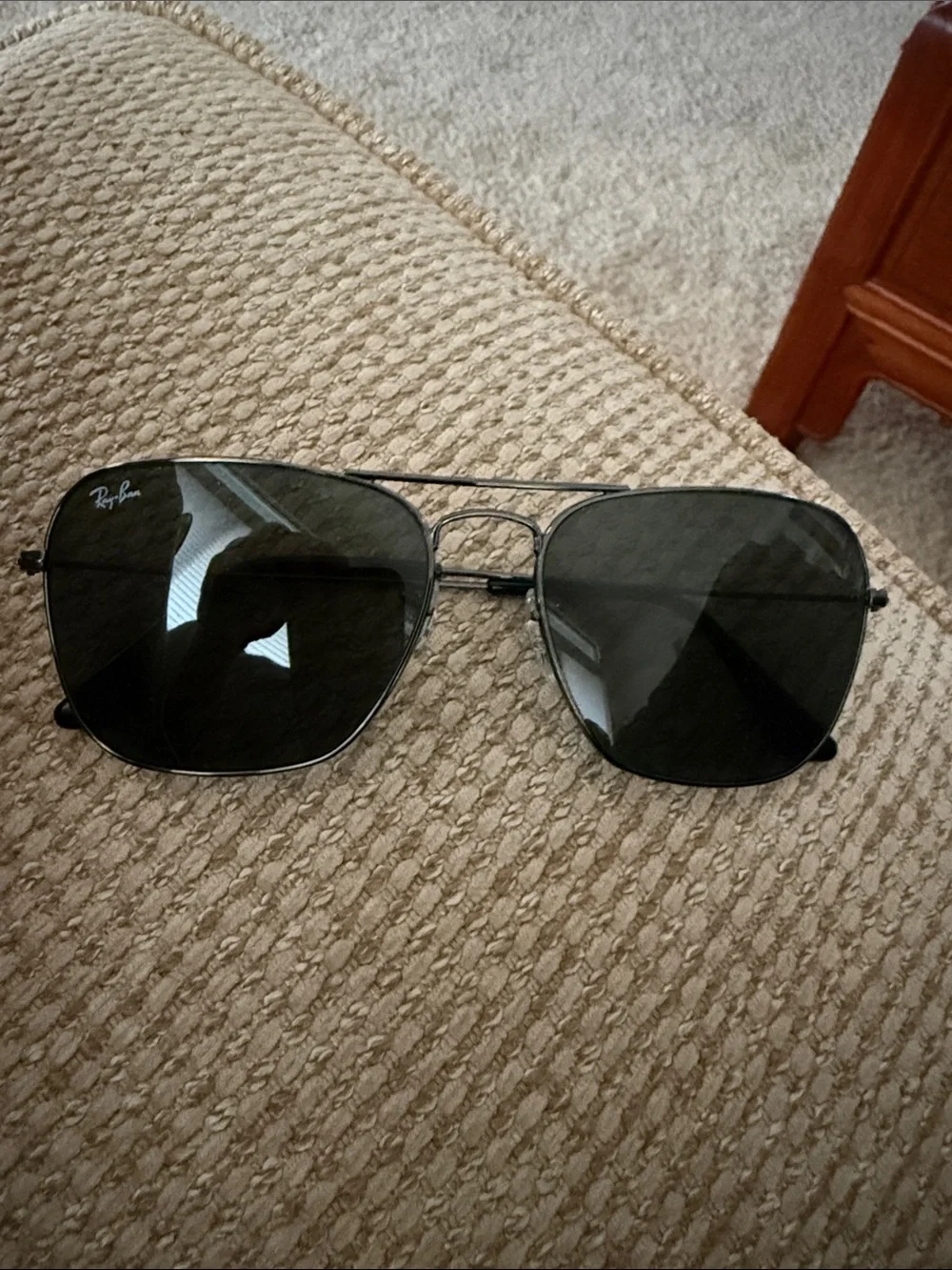 Ray-Ban  caravan 58 mm dark lens/ blk  Frame Aviator Sunglasses